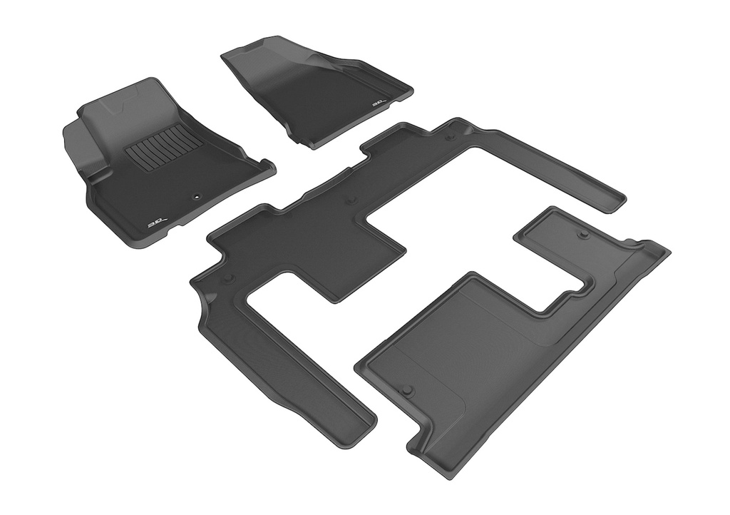 3D Maxpider - Chevy Traverse 09- Kagu Floor Liner 1&2&3Row Blk