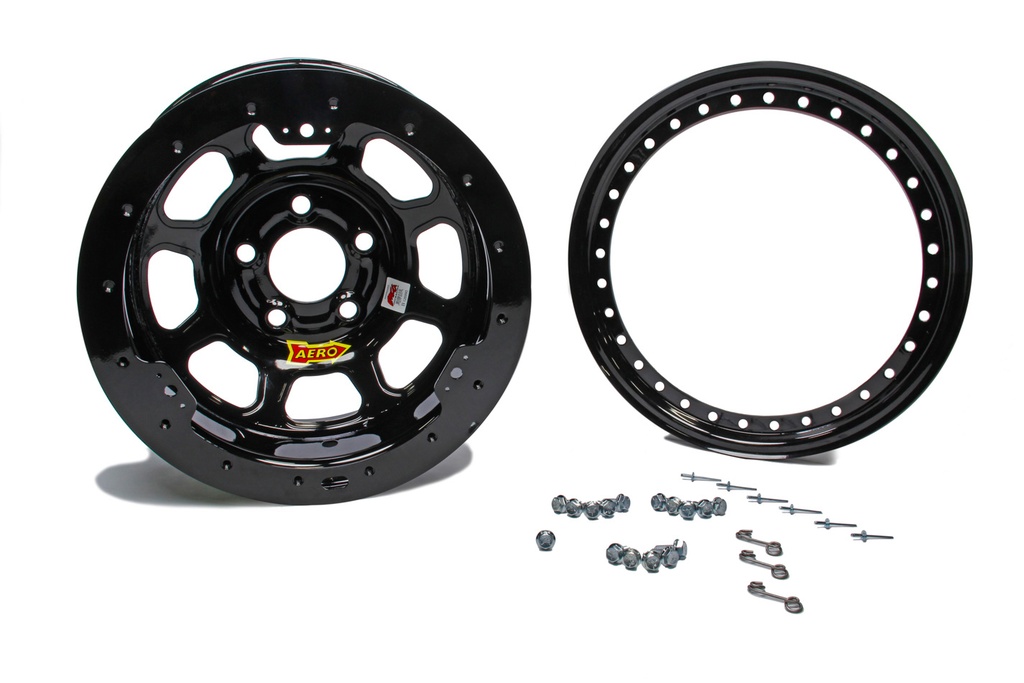 Aero Race Wheels - 15x7 3in 4.75 Black Beadlock