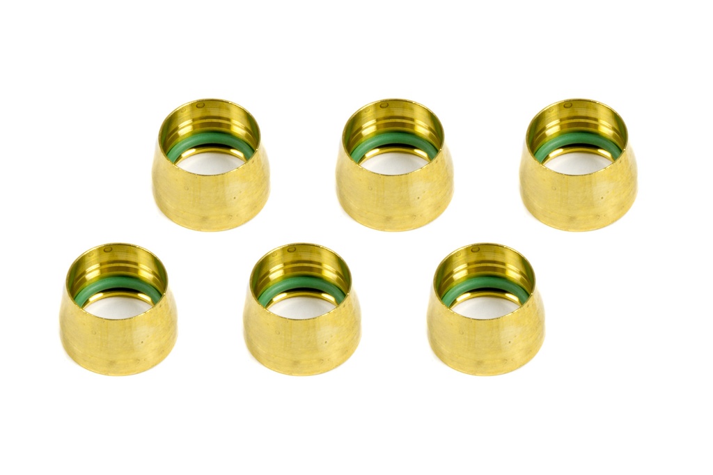 Aeroquip -10 Replacement A/C Brass Sleeves (6pk)