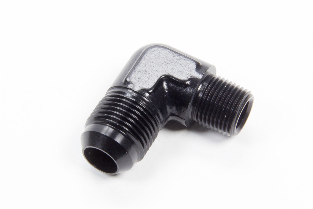 Aeroquip - 90 Deg #10 to 3/8in Alum Adapter Black