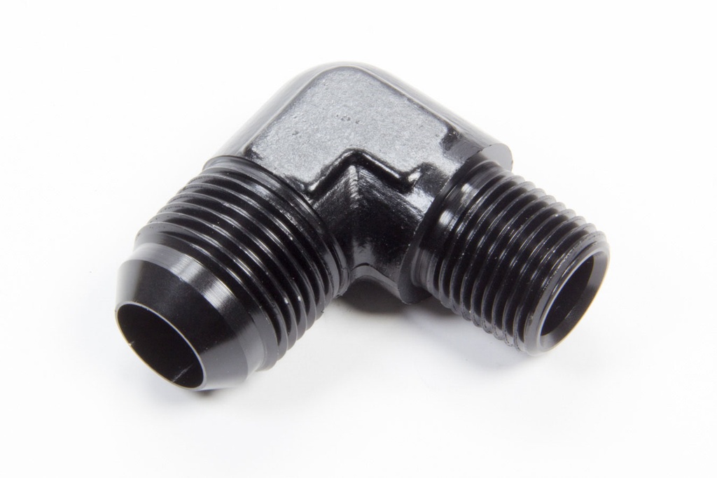 Aeroquip - 90 Deg #12 To 1/2in Alum Adapter Black