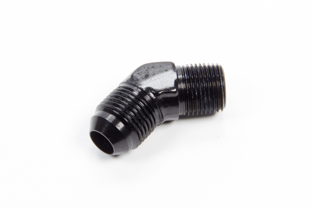 Aeroquip - 45 Deg Alum #8 to 3/8npt Fitting Black