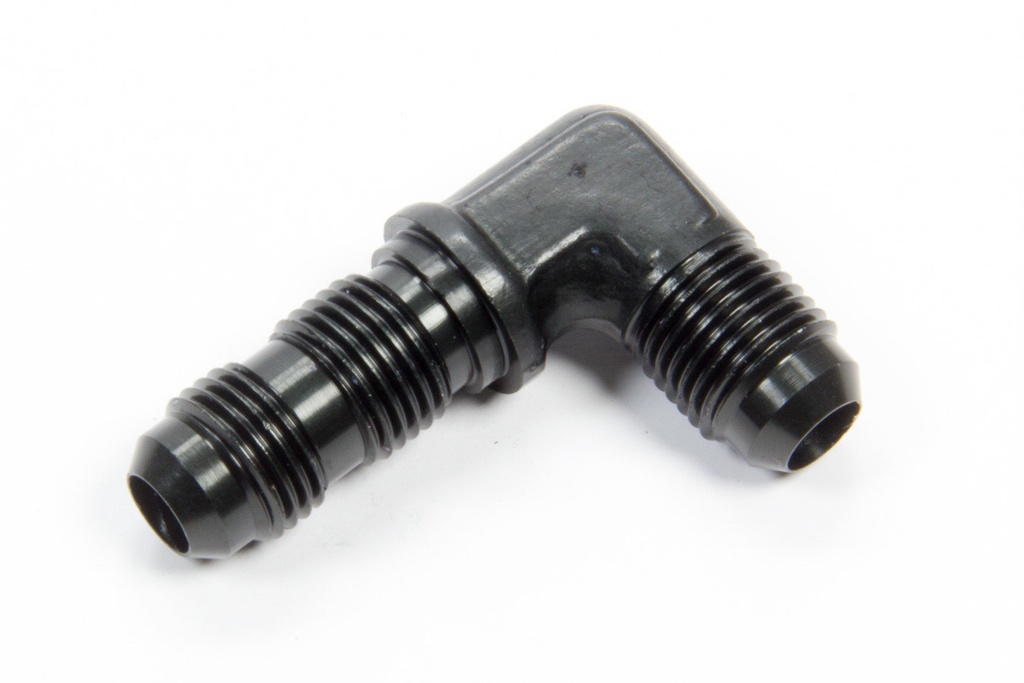 Aeroquip - #6 Flare 90 Deg Bulkhead Union Black