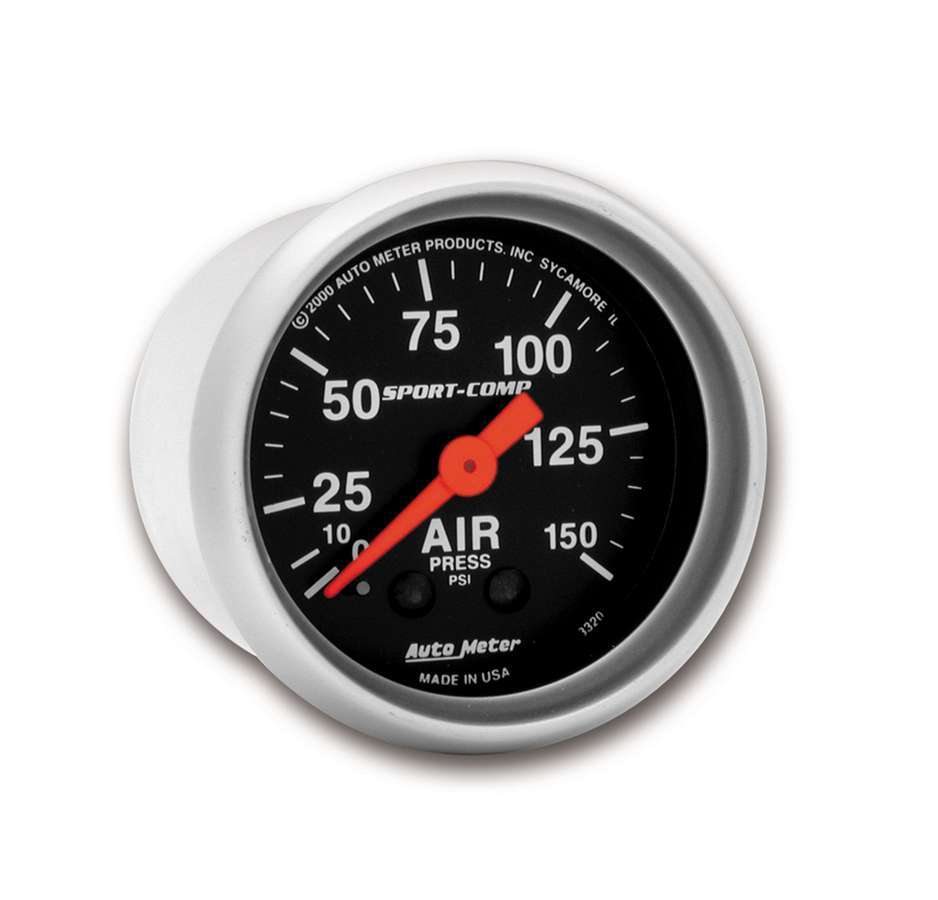 Autometer - 2-1/16in S/C Air Press. Gauge 0-150psi