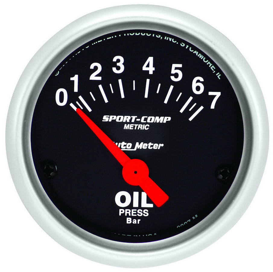 Autometer - 2-1/16 Mini S/C Oil Pressure Gauge - Metric
