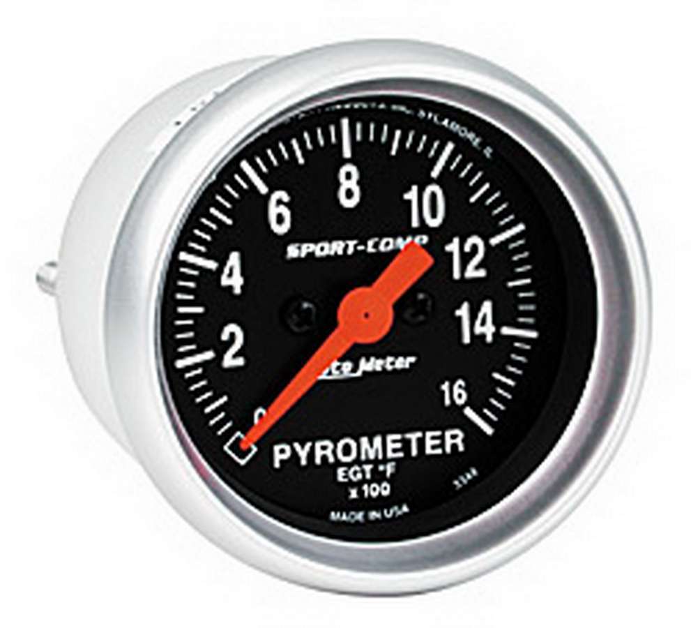 Autometer - 2-1/16in S/C EGT Pyrometer 0-1600