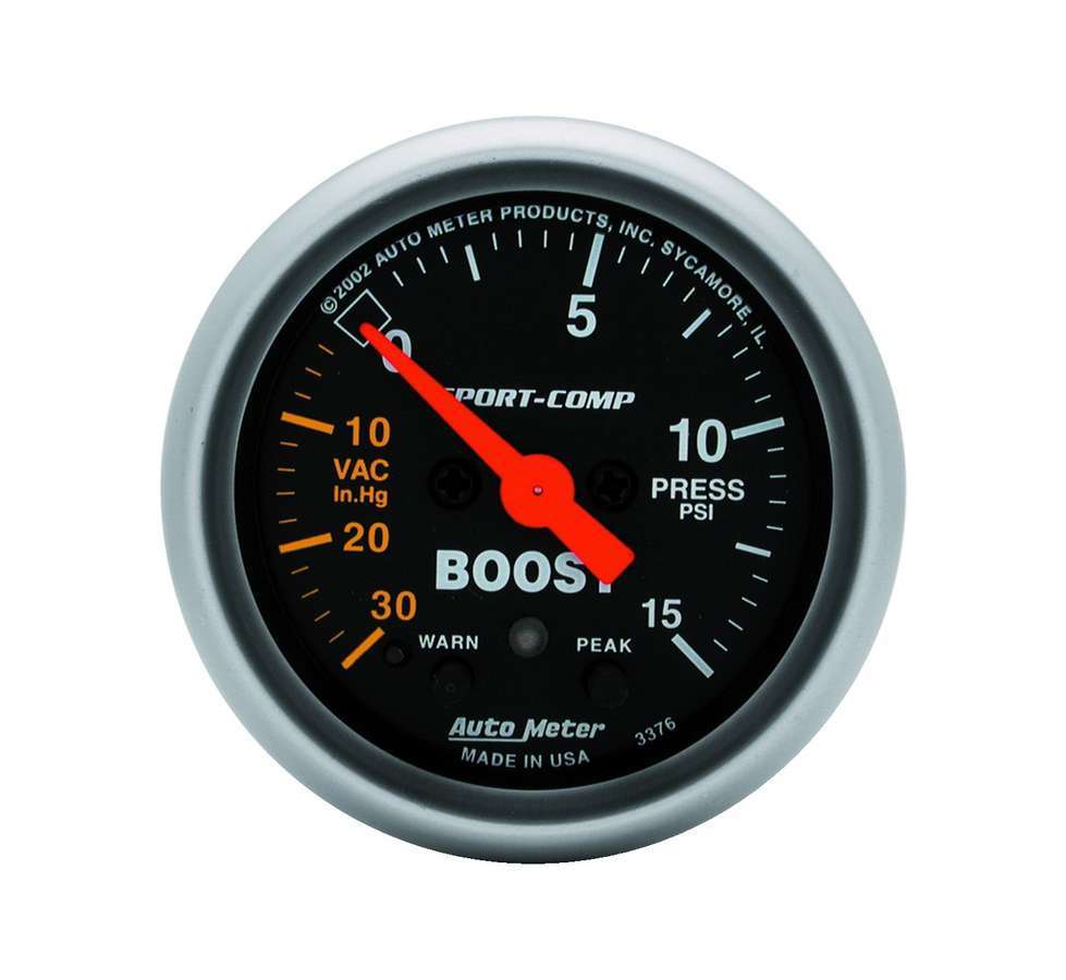 Autometer - 2-1/16in S/C Boost/Vac. Gauge 30in/15psi