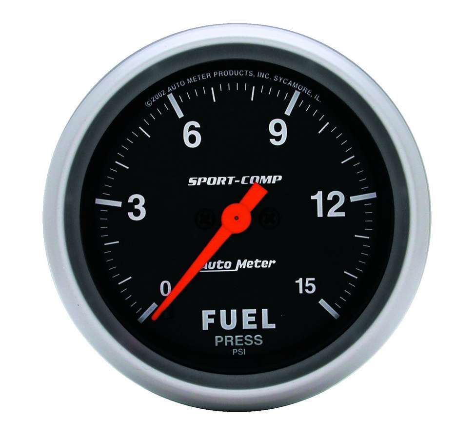 Autometer - Sport Comp 2-5/8in Fuel 0-15 PSI Elec.