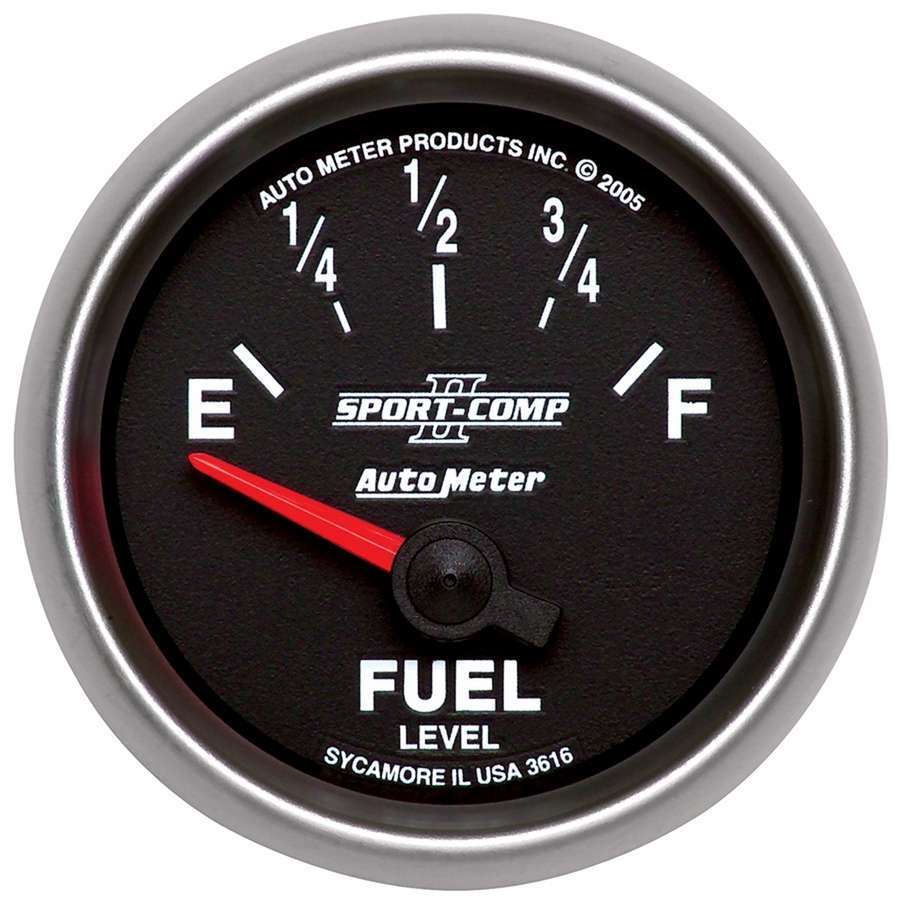 Autometer - 2-1/16in S/C II Fuel Level Gauge 240-33ohms