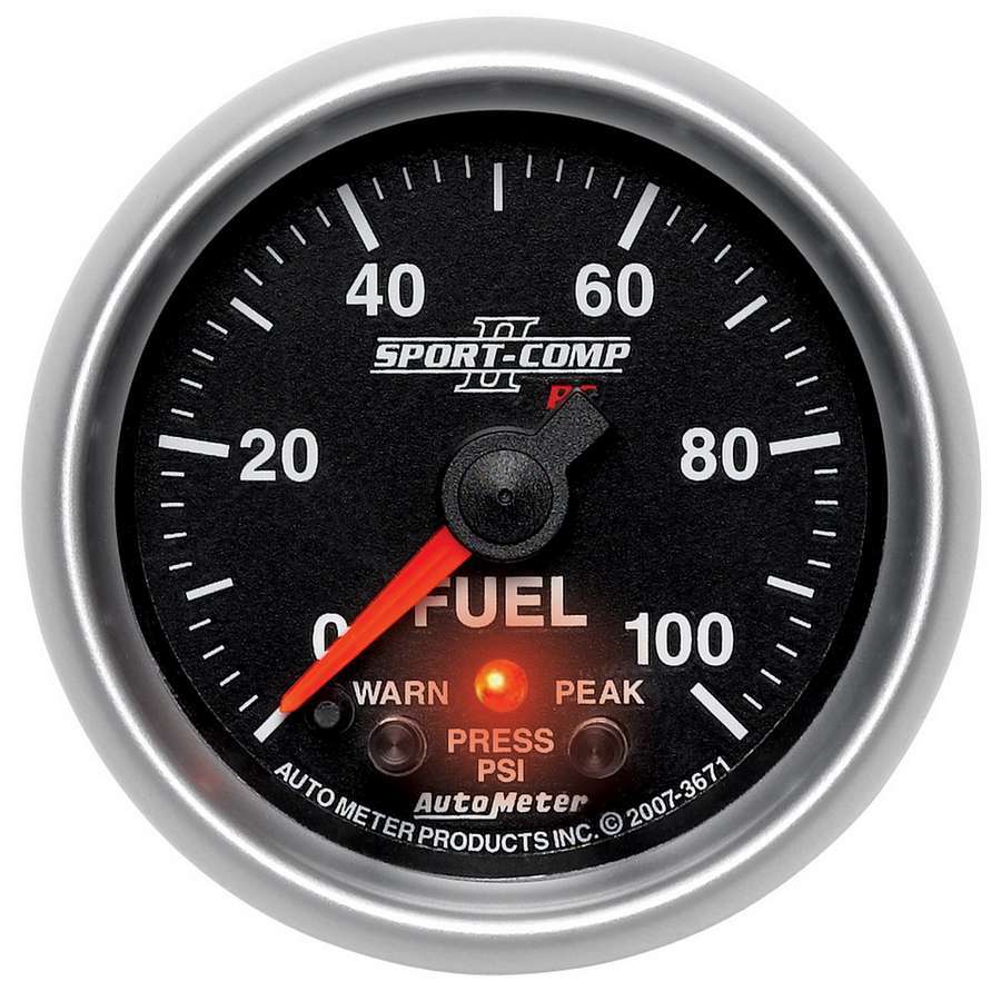 Autometer - 2-1/16 S/C II Fuel Press Gauge - 0-100psi