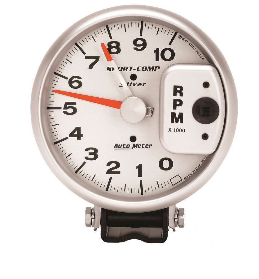 Autometer - 5in 10000 Rpm Silver Tac