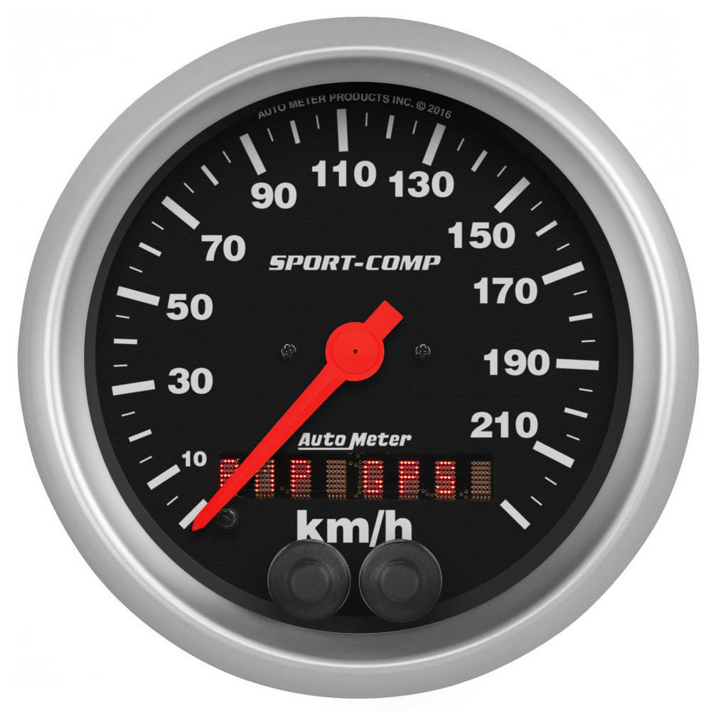 Autometer - Speedometer 3-3/8in 225KM/H Sport-Comp