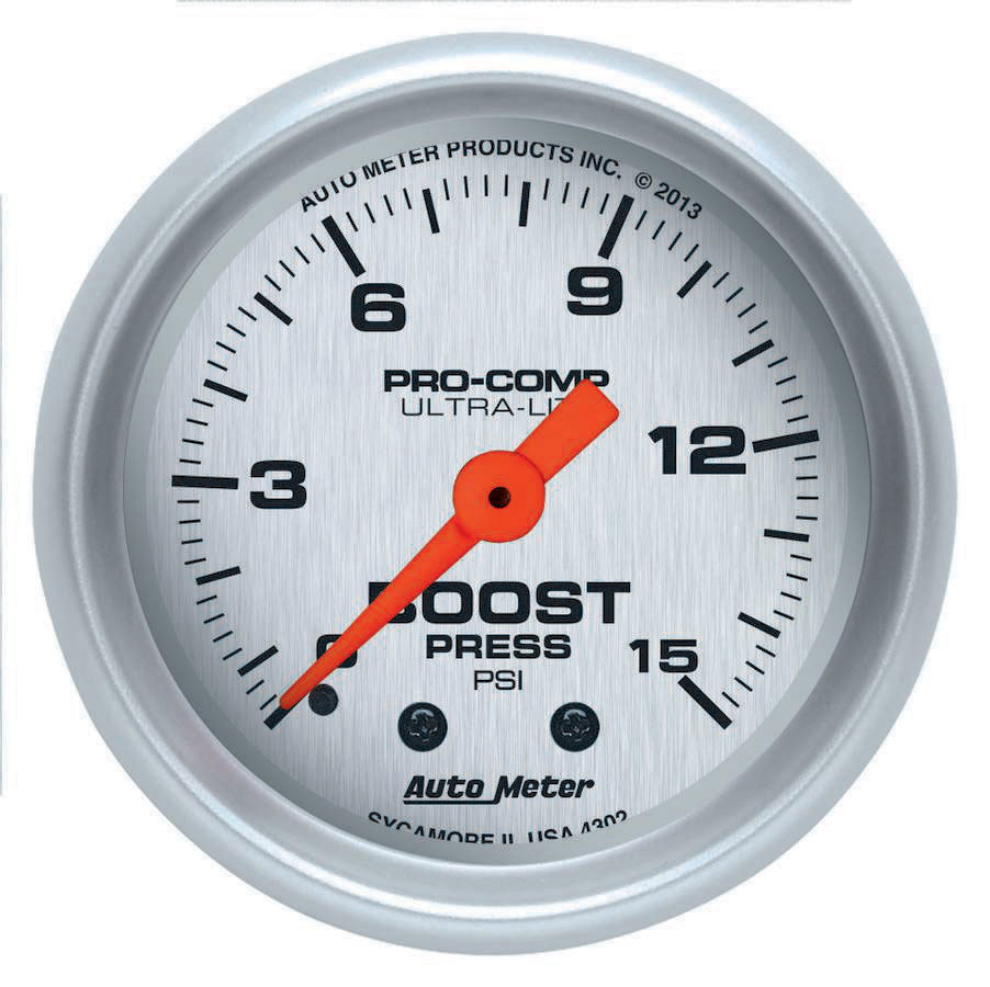 Autometer - 2-1/16 U/L Boost Gauge 0-15psi