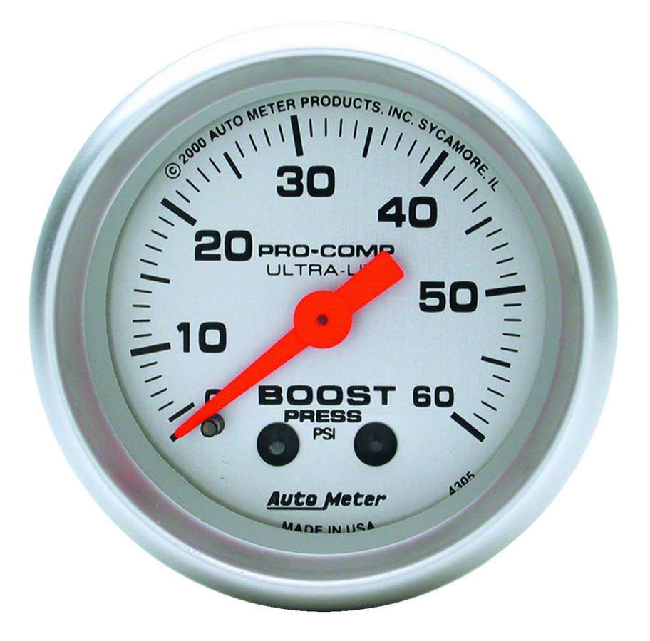 Autometer - 2-1/16in U/L Boost Gauge 0-60psi
