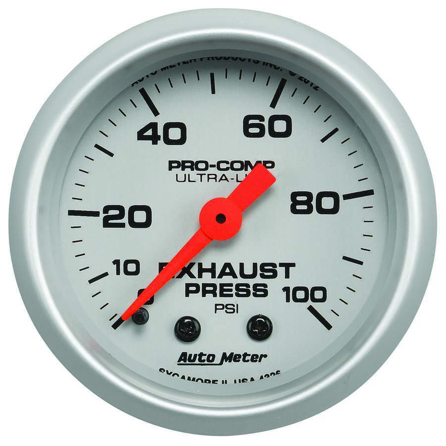 Autometer - Exhaust Pressure Gauge 0-100psi Ultra-Lite