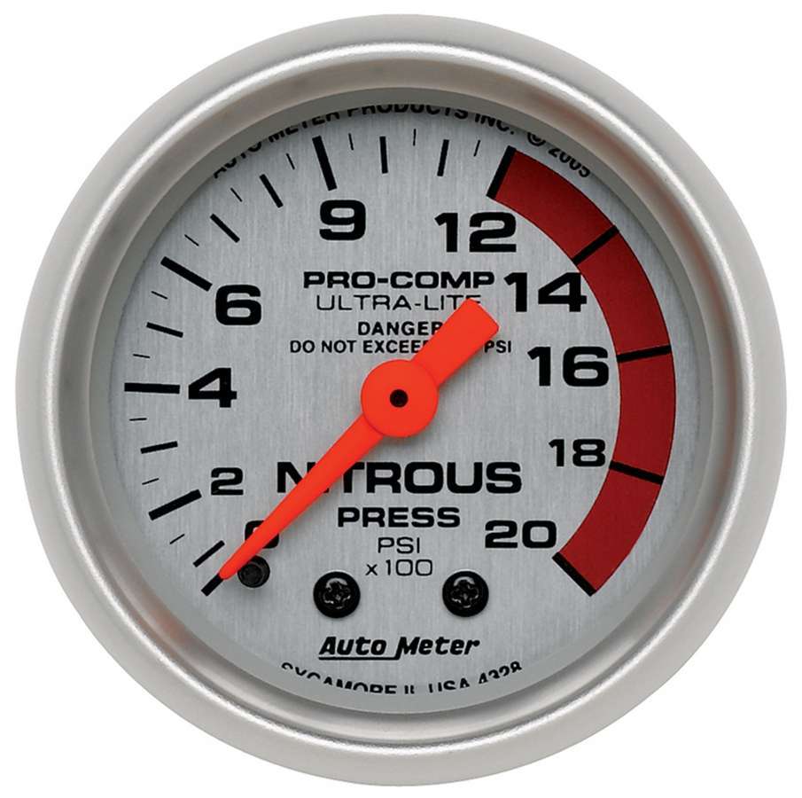 Autometer - 2-1/16In U/L Nos Pressure Gauge 0-2000Psi