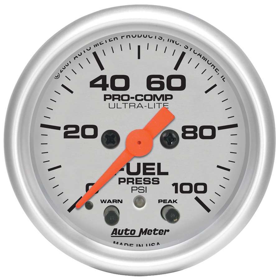 Autometer - 2-1/16 U/L Fuel Press Gauge 0-100psi