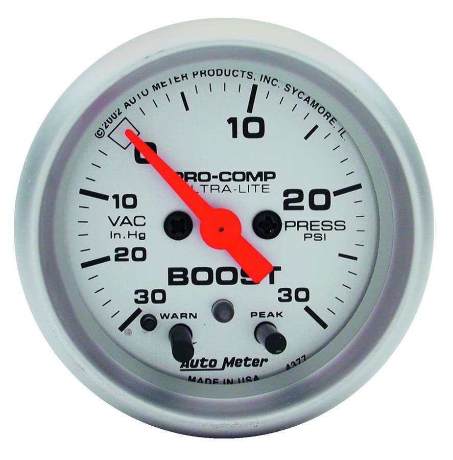 Autometer - 2-1/16in U/L Boost/Vac. Gauge 30in/15psi