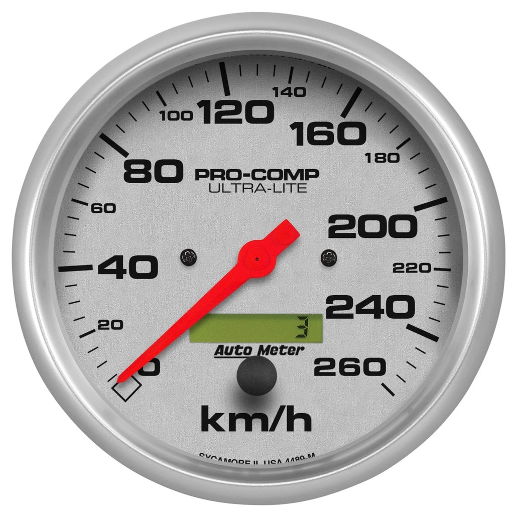 Autometer - 5in U/L Speedometer - 260KPH Metric