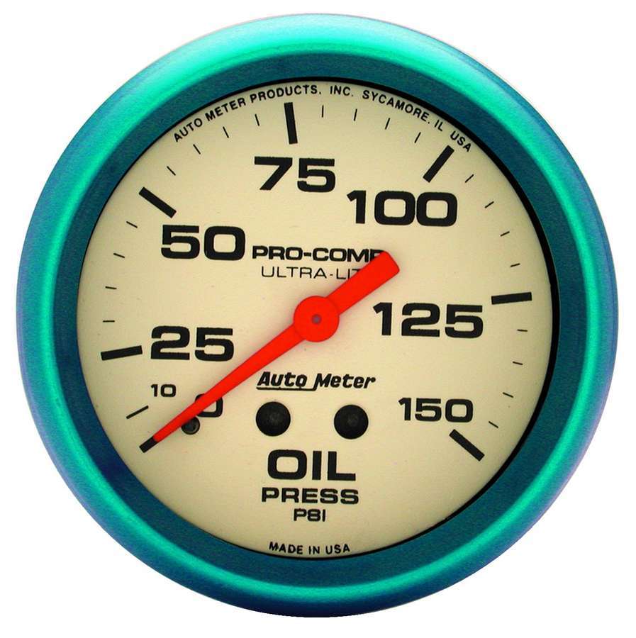 Autometer - 2-5/8 Ultra-Nite Oil Press. Gauge 0-150psi