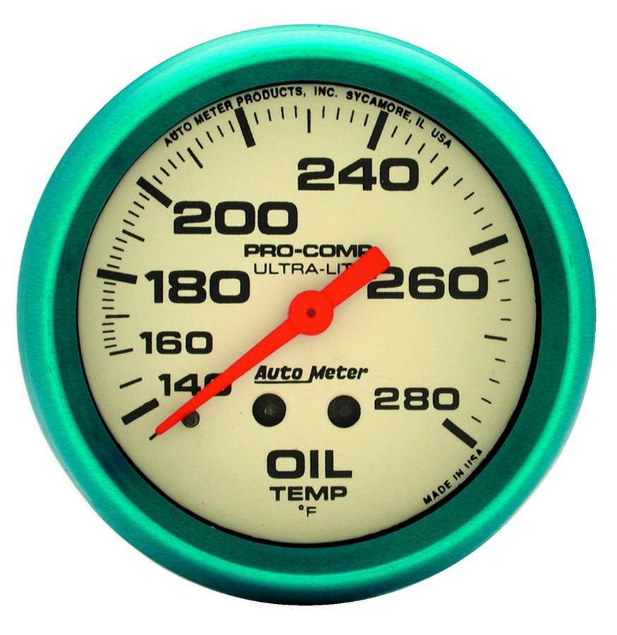 Autometer - 2-5/8 Ultra-Nite Oil Temp Gauge 140-280