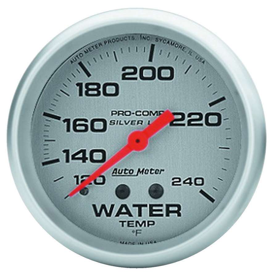 Autometer - Pro Comp 2-5/8in Silver Liq-Fill Water 120-240