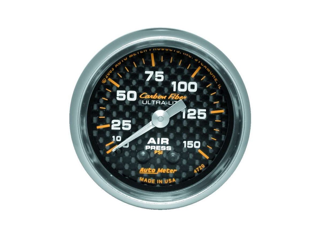 Autometer - 2-1/16in C/F Air Press. Gauge 0-150psi