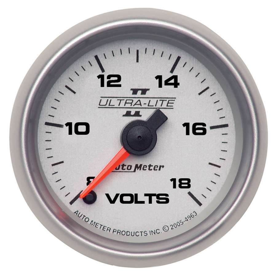 Autometer - 2-1/16 U/L II Voltmeter 8-18 Full Sweep