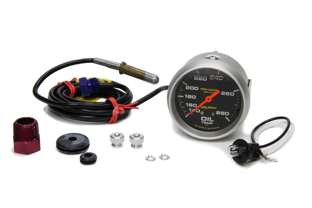 Autometer - 140-280 Oil Temp Gauge With 6Ft Capillary Tube