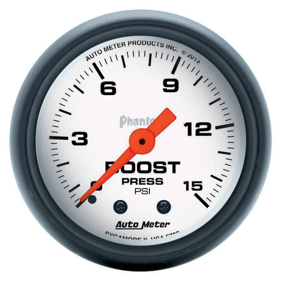 Autometer - 2-1/16 Phantom Boost Gauge 0-15psi