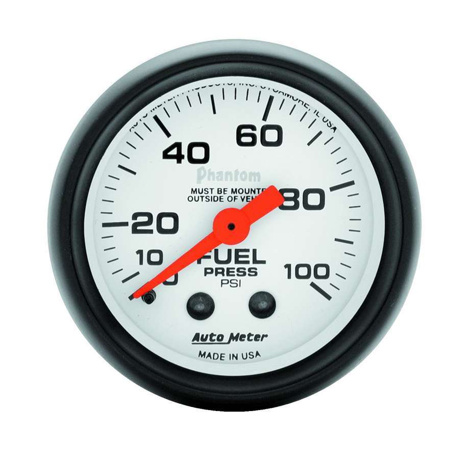 Autometer - 2-1/16in Phantom Fuel Pressure Gauge 0-100 PSI