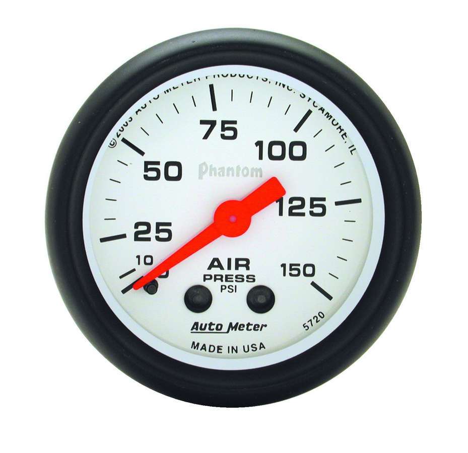 Autometer - 2-1/16 Phantom Air Press. Gauge 0-150psi