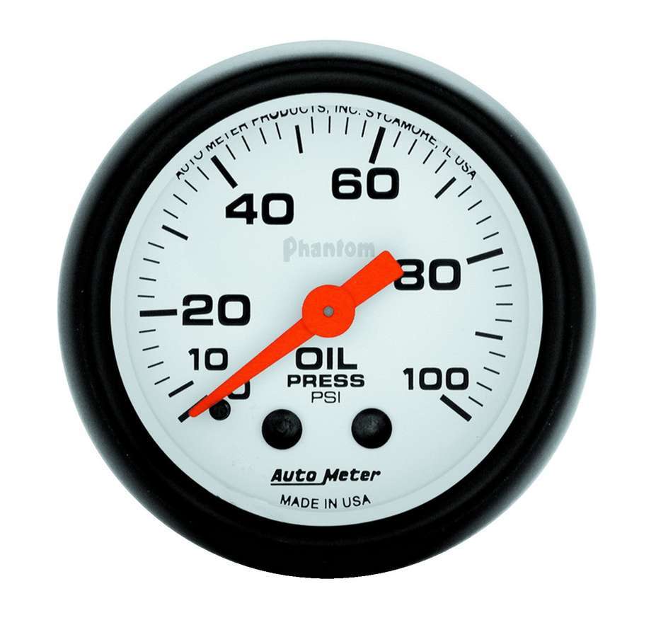 Autometer - Phantom 2 1/16in Oil Pressure 0-100 PSI Mech.