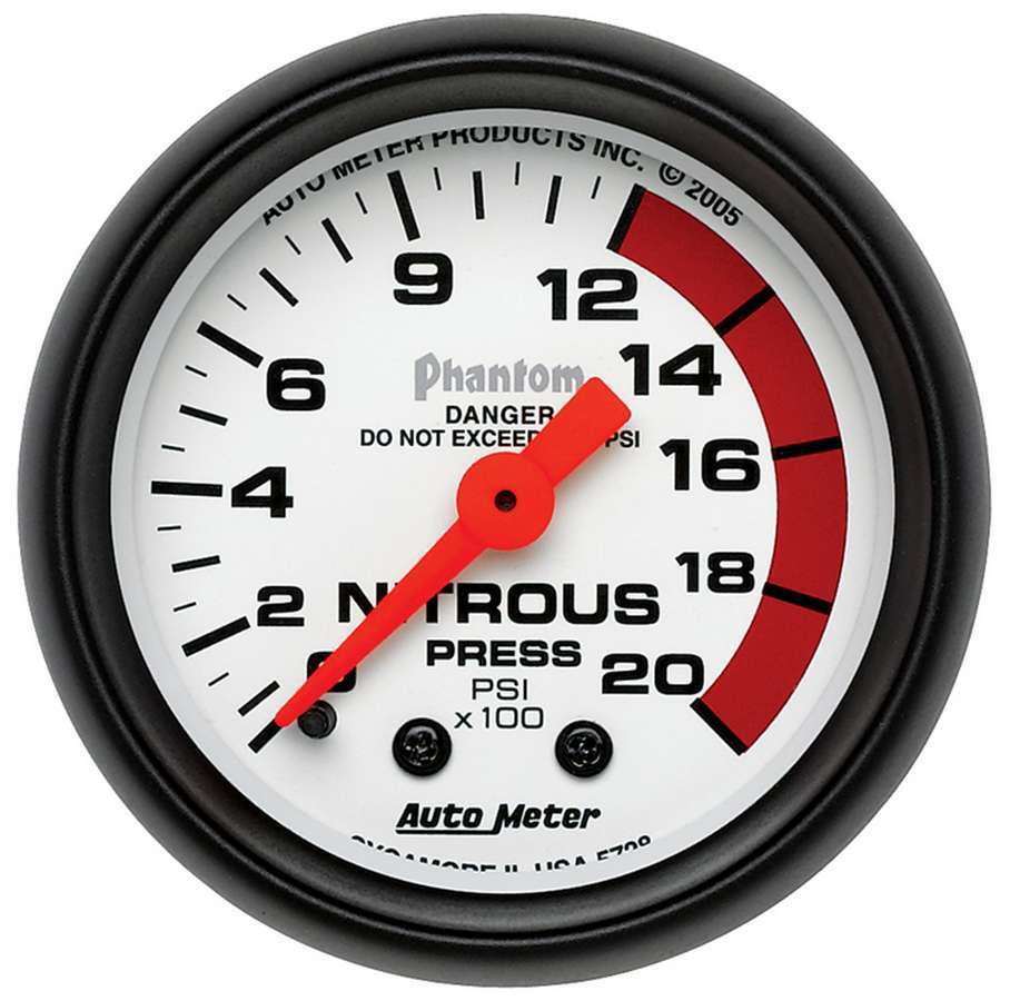 Autometer - 2-1/16in Phantom Nitrous Pressure Gauge