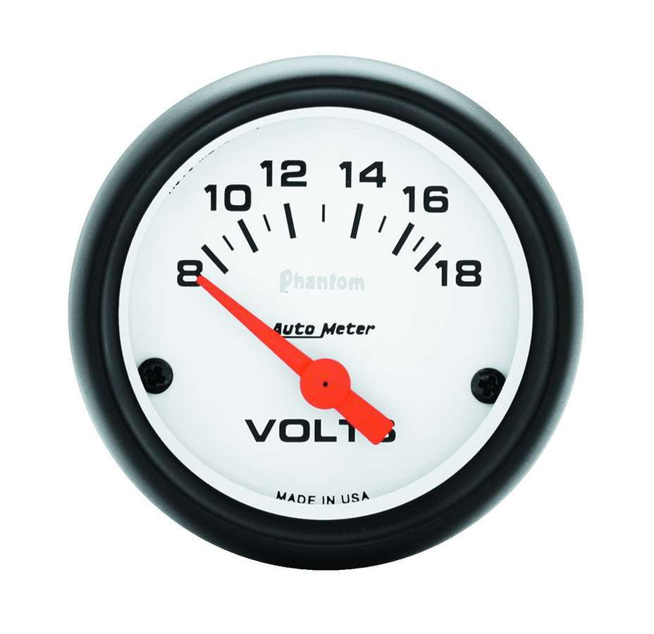 Autometer - Phantom 2 1/16in Voltmeter 8-18 Volts