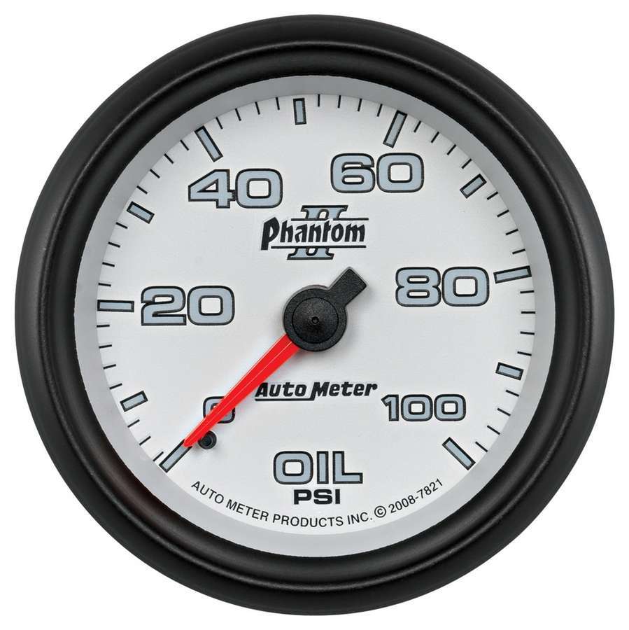 Autometer - 2-5/8 Phantom Ii Oil Pressure Gauge 0-100Psi