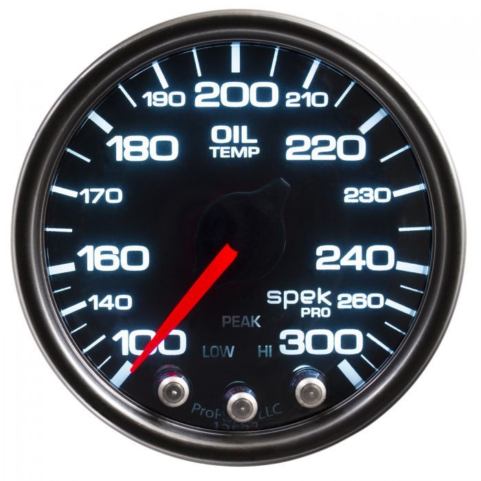 Autometer - 2-1/16 Oil Temp Gauge 100-300 Deg Black Dial