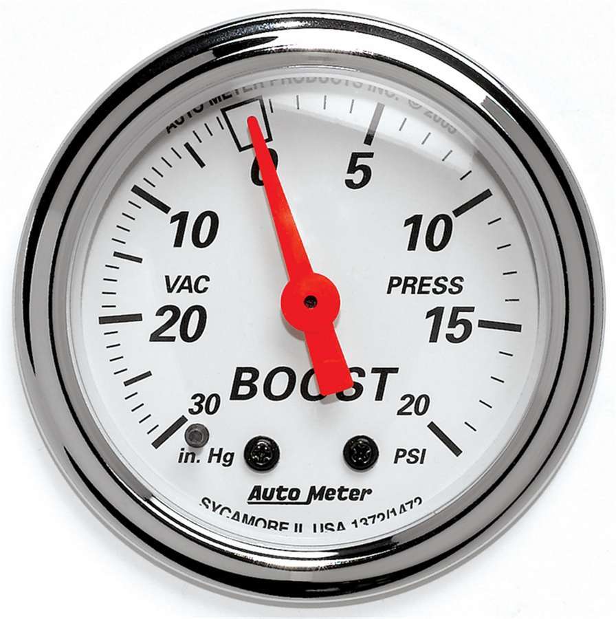 Autometer - Artic White Boost/Vacuum Gauge