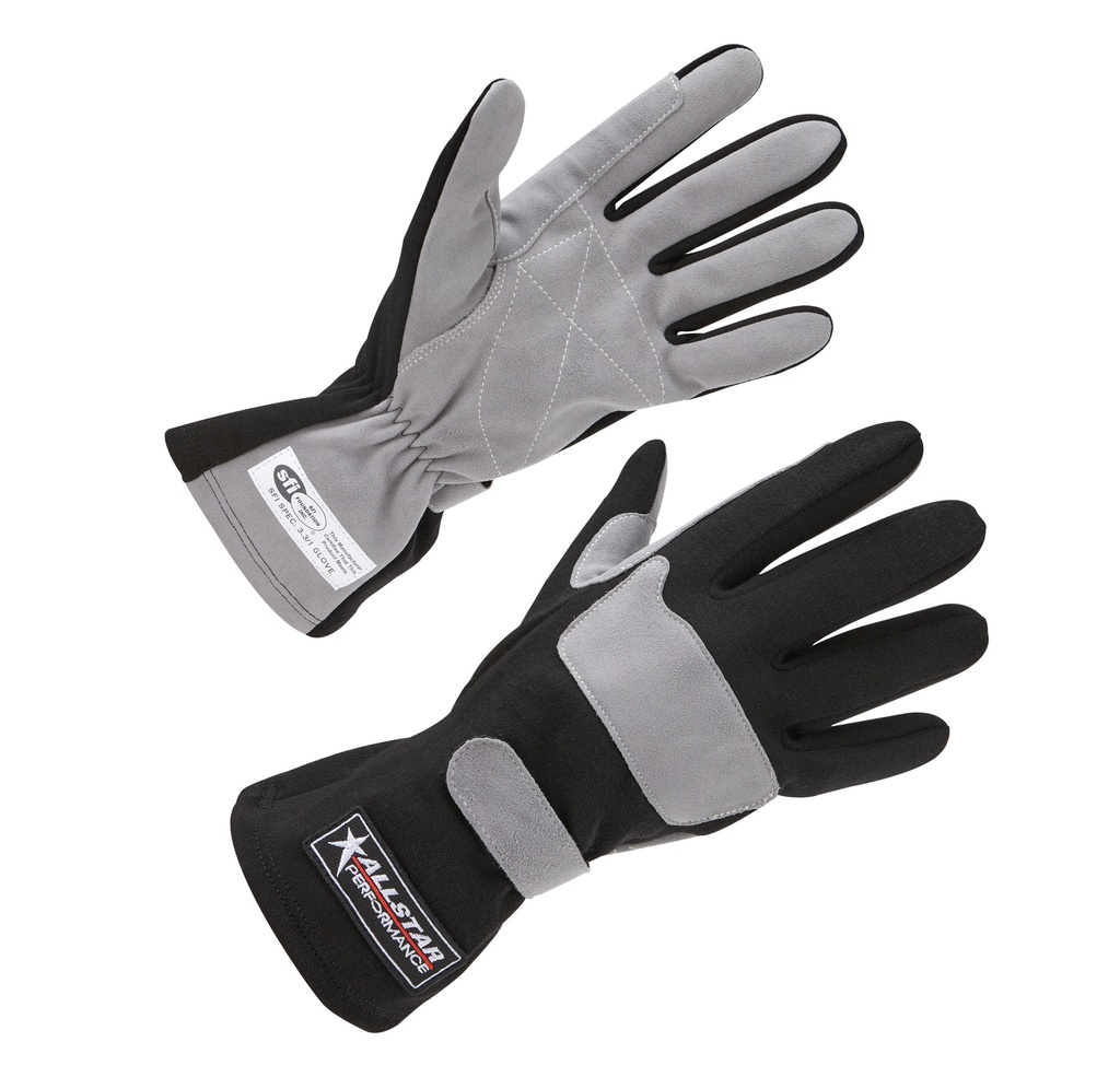 Allstar Performance - Driving Gloves SFI 3.3/1 S/L Black/Gray Large