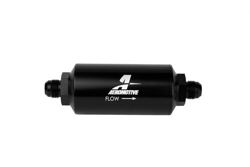 [AFS12375] 8AN Inline Fuel Filter 10 Micron 2in OD Black
