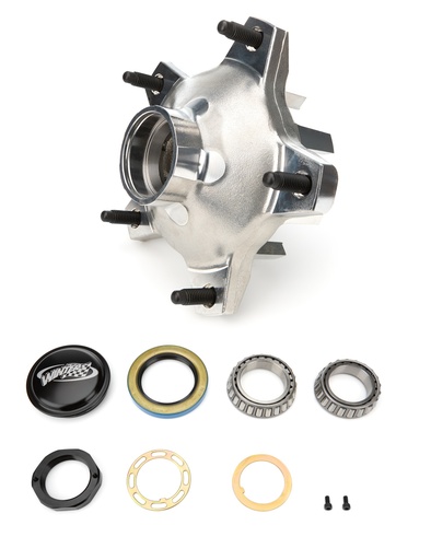 [WIN3755F] Winters - Hub Kit Front Wide 5 Snap Cap Perm Mold Alum