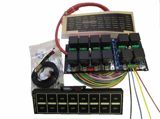 [ARC8001D] Auto Rod Controls - 8 Switch In-Dash Control Module Black Faceplate