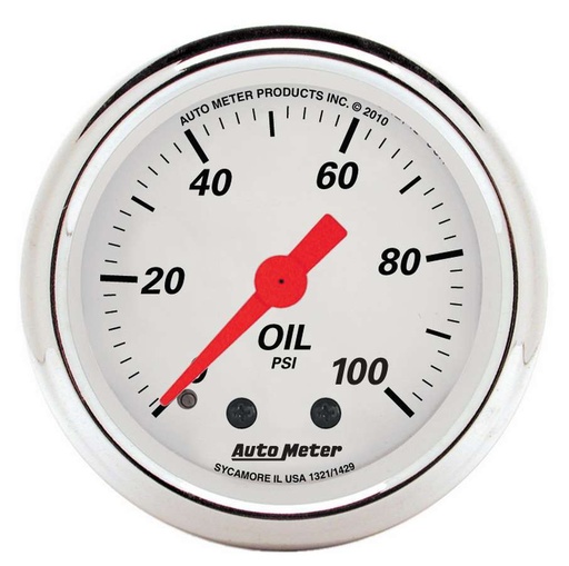 [ATM1321] Autometer - 2-1/16 A/W Oil Pressure Gauge 0-100psi