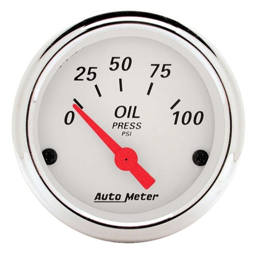 [ATM1327] Autometer - White Oil Pressure 0-100