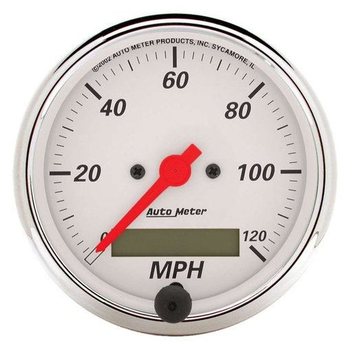 [ATM1388] Autometer - Arctic White 3-1/8in 120 MPH Speedometer