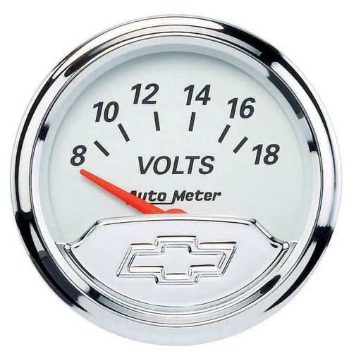 [ATM1391-00408] Autometer - 2-1/16 Voltmeter Gauge Chevy Bowtie Series