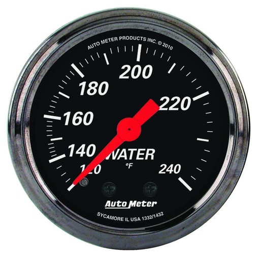 [ATM1432] Autometer - 2-1/16 D/B Water Temp Gauge 120-240 Degrees