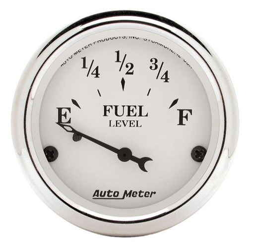 [ATM1605] Autometer - Old Tyme White 2 1/16in Fuel Gauge Ford