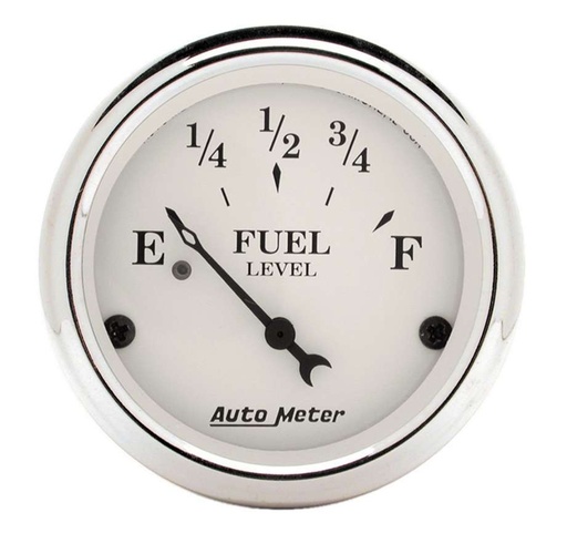 [ATM1606] Autometer - Old Tyme White 2 1/16in Fuel 240-33 Ohms