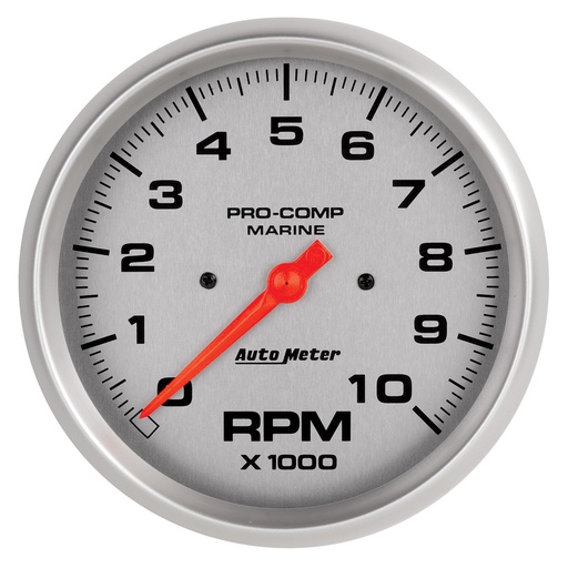 [ATM200801-33] Autometer - 5in U/L Tachometer Gauge 10000 RPM Silver